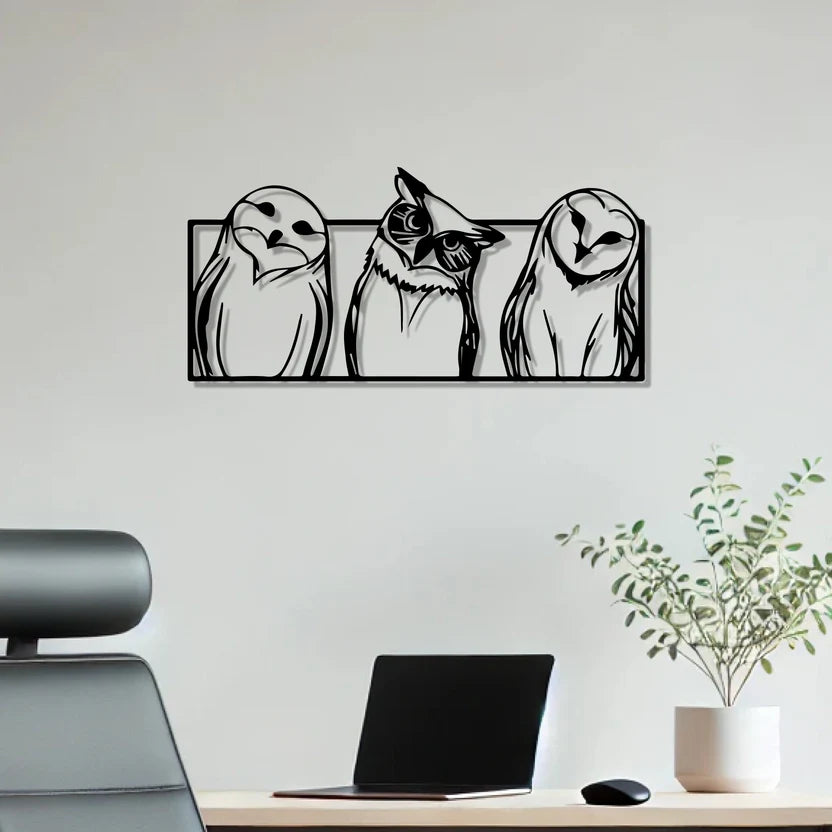 Owl Metal Wall Art 