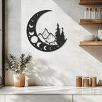 Lunar Mountainscape Metal Wall Art 
