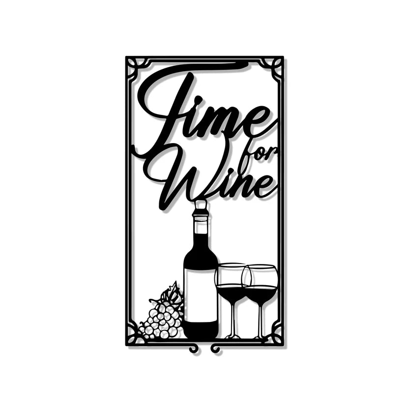 Wine Sign Frame Metal Wall Art 