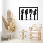  Guitar Silhouette Metal Wall Art