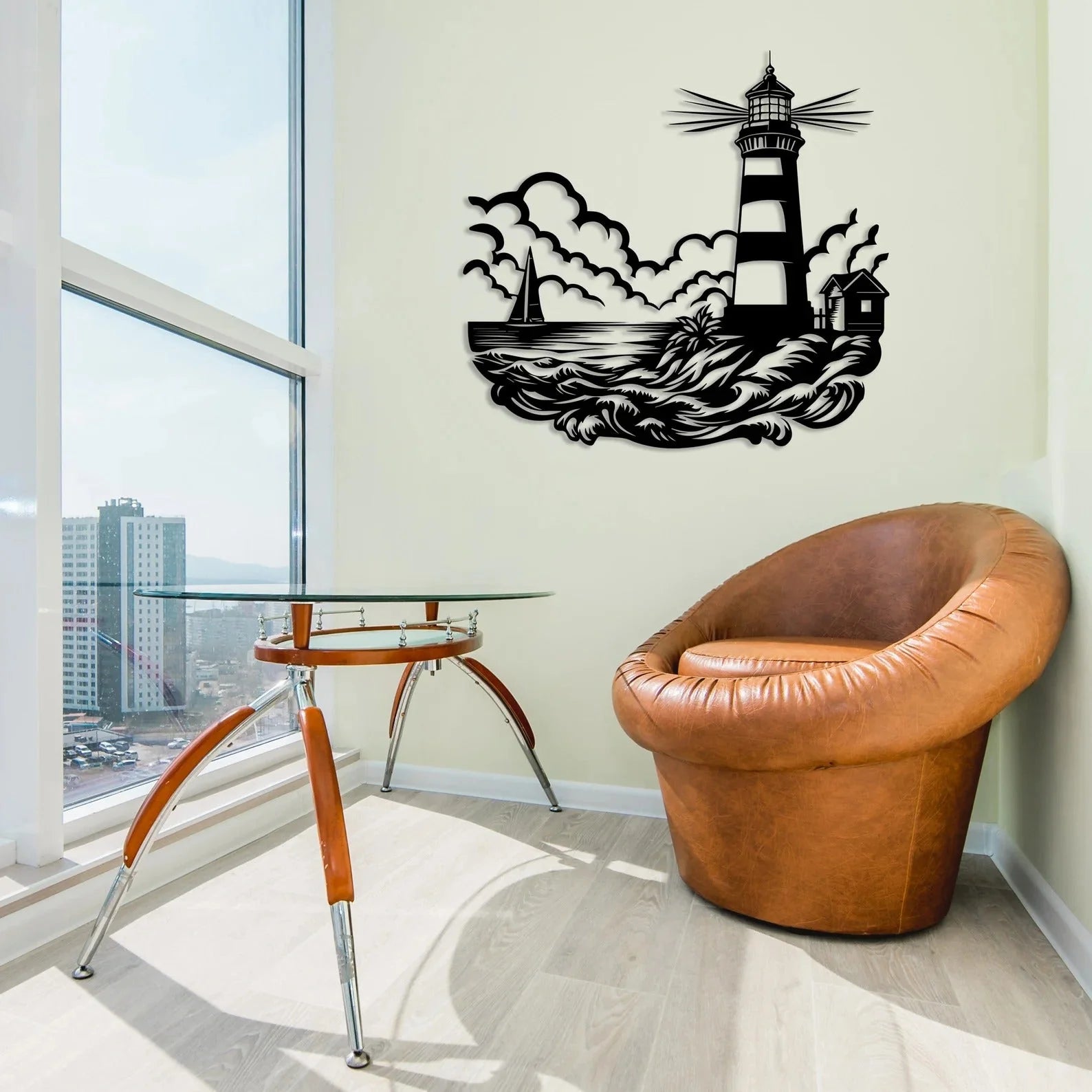 Lighthouse Scenery Metal Wall Art