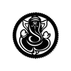 Lord Ganesha Circle Metal Wall Art 
