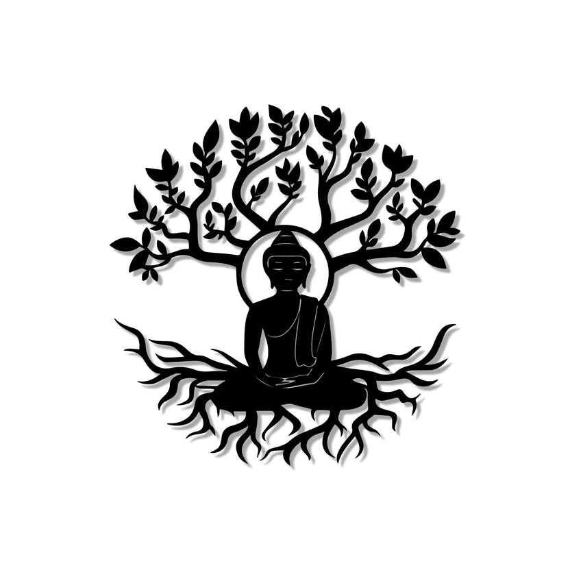 Buddha Tree Metal Wall Art