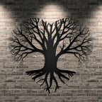 Heart Shape Tree of Life Metal Wall Art