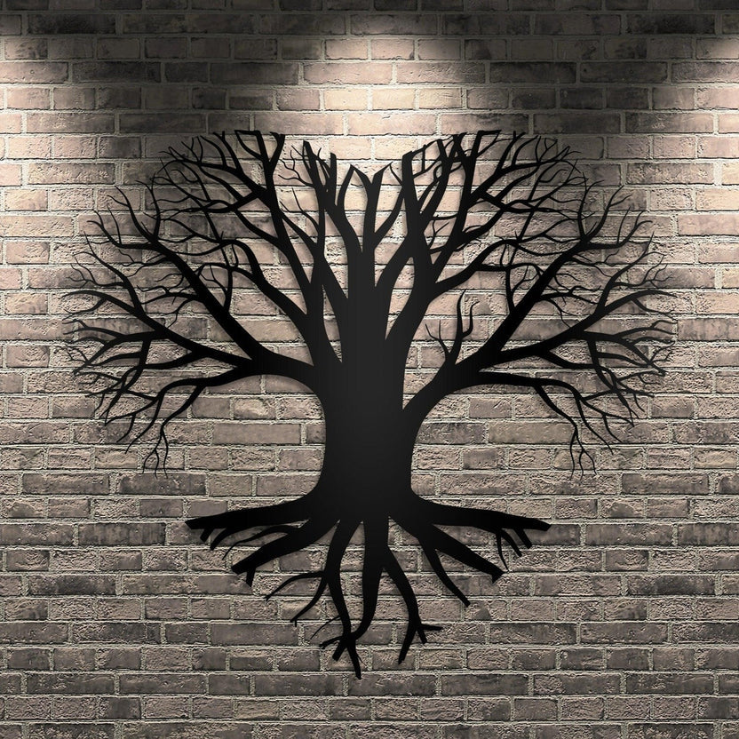 Heart Shape Tree of Life Metal Wall Art