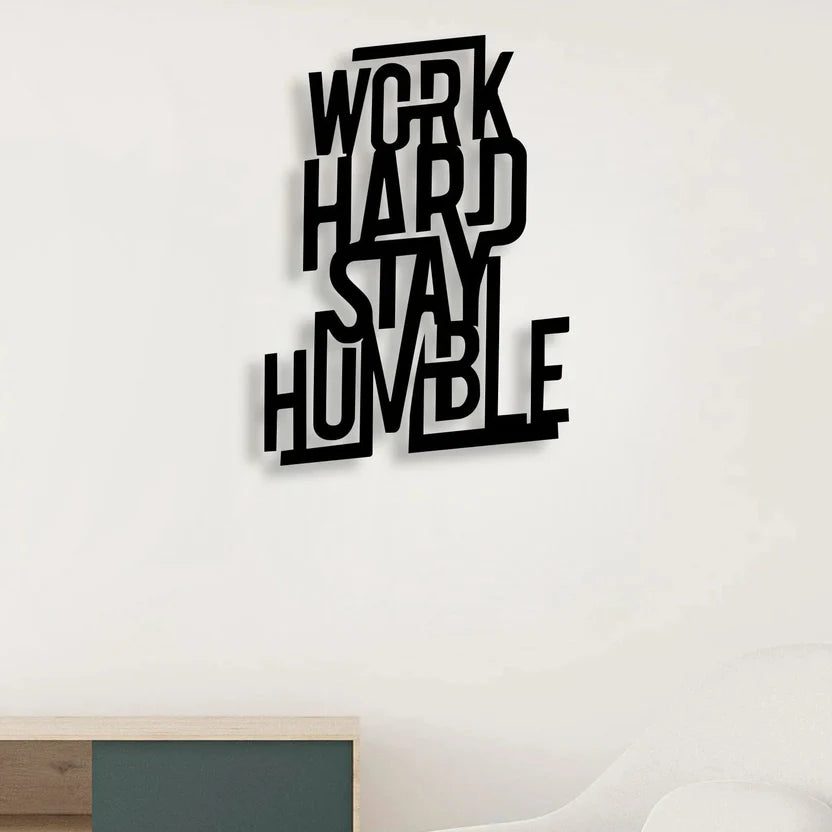 Work Hard Stay Humble Metal Wall Art