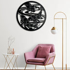  Fish Pond Harmony Metal Wall Art