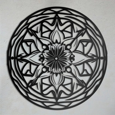 Hypnotic Circular Mandala Metal Wall Art