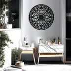 Hypnotic Circular Mandala Metal Wall Art