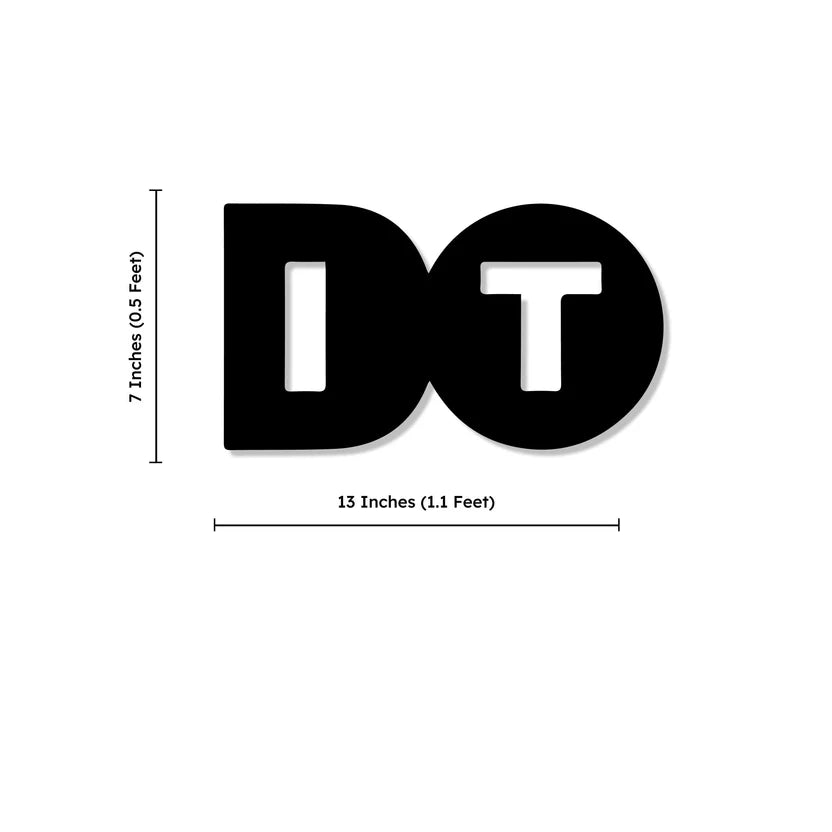 Do It Text Metal Wall Art