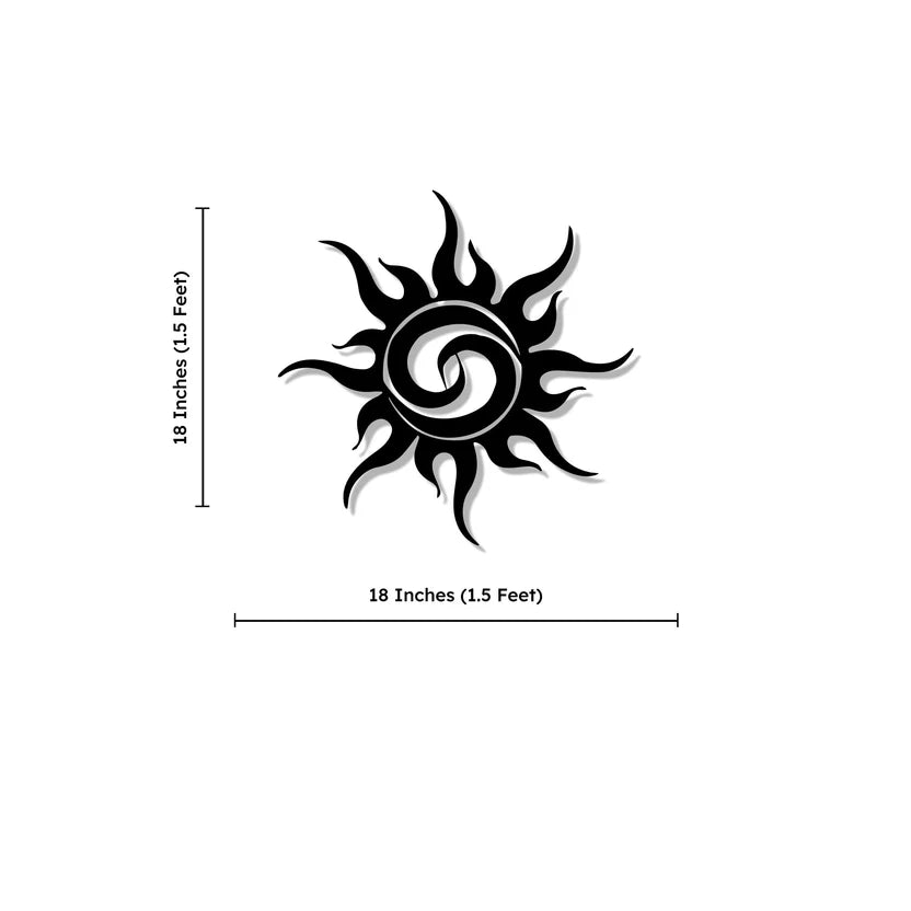 Sunburst Silhouette Metal Wall Art