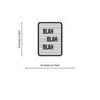 Blah Blah Blah Text Line Metal Wall Art