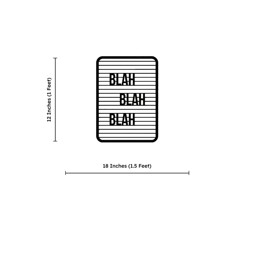 Blah Blah Blah Text Line Metal Wall Art