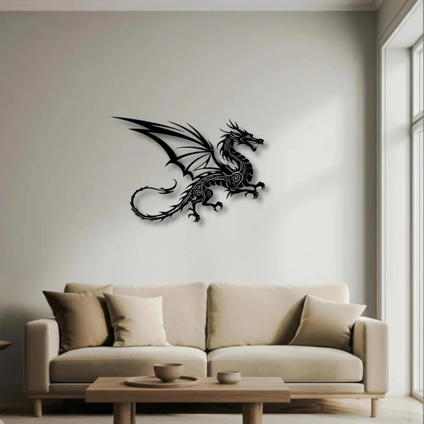 Flying Dragon Metal Wall Art