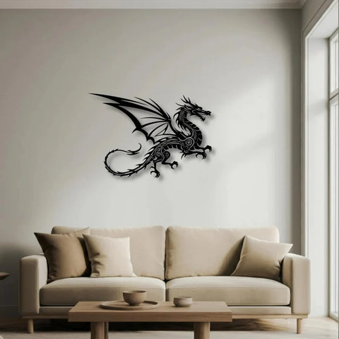 Flying Dragon Metal Wall Art