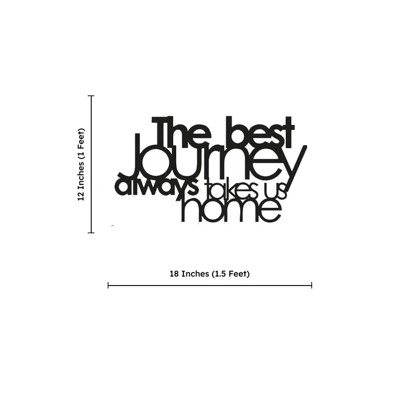 The Best Journey Text Metal Wall Art