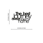 The Best Journey Text Metal Wall Art
