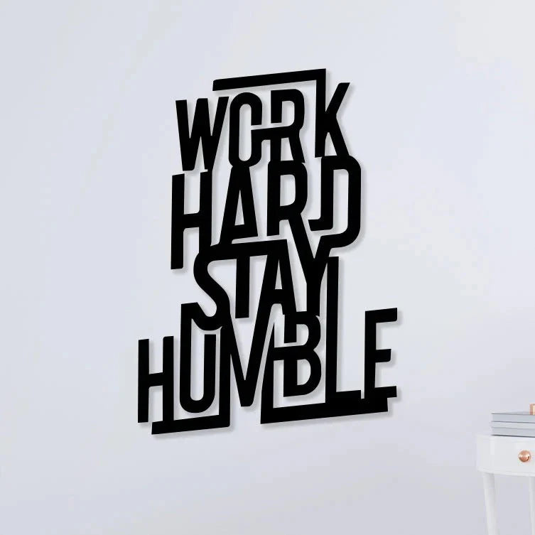 Work Hard Stay Humble Metal Wall Art