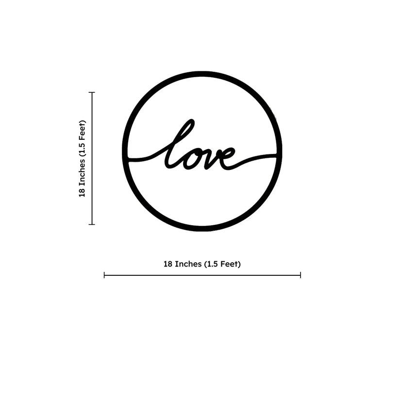 Circle Frame Metal Wall Art 