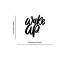 Wake Up Text Metal Wall Art