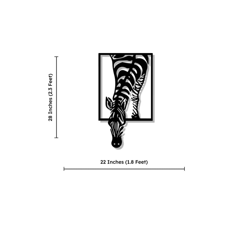 Abstract Zebra Metal Wall Art