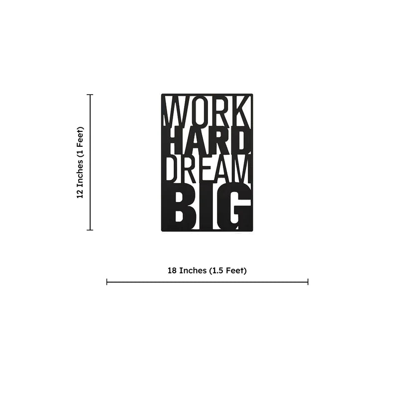 Work Hard Dream Big Metal Wall Art 