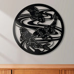  Fish Pond Harmony Metal Wall Art