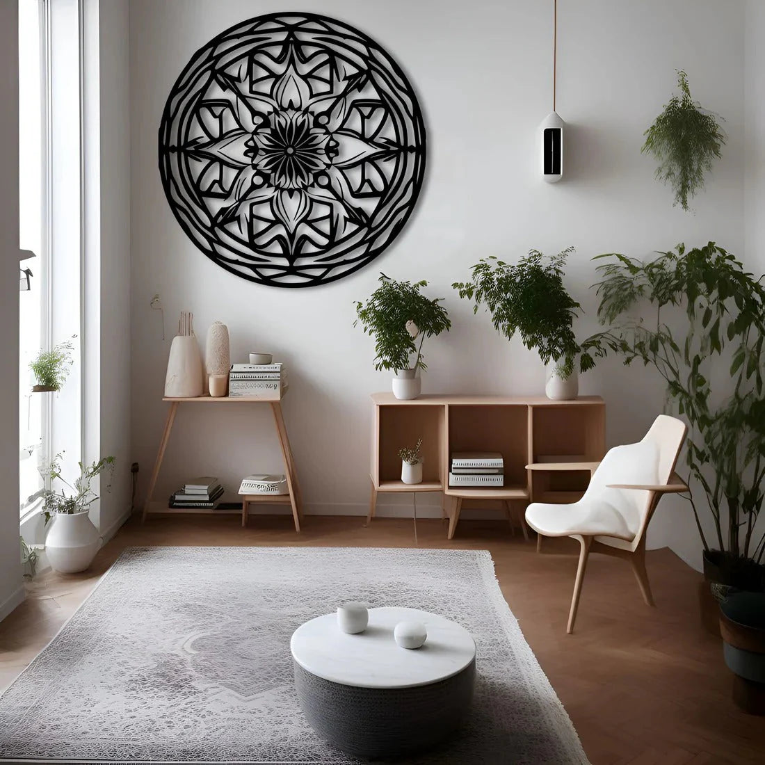 Hypnotic Circular Mandala Metal Wall Art