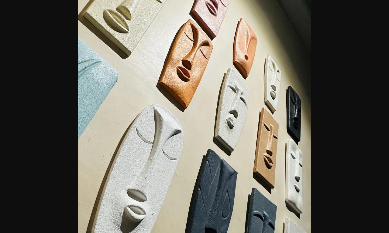 Echoes of Expression – Geometric Face Wall Art - Harshita Craft