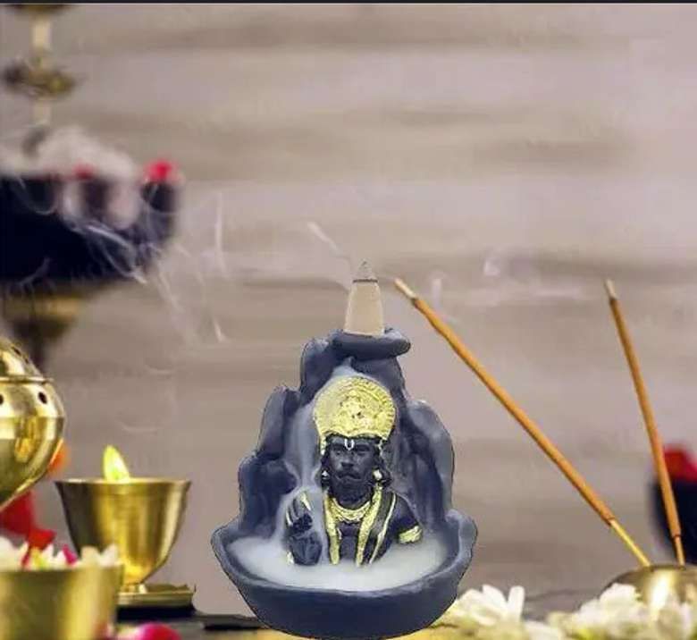 Lord Hanuman Idol Backflow Incense Holder