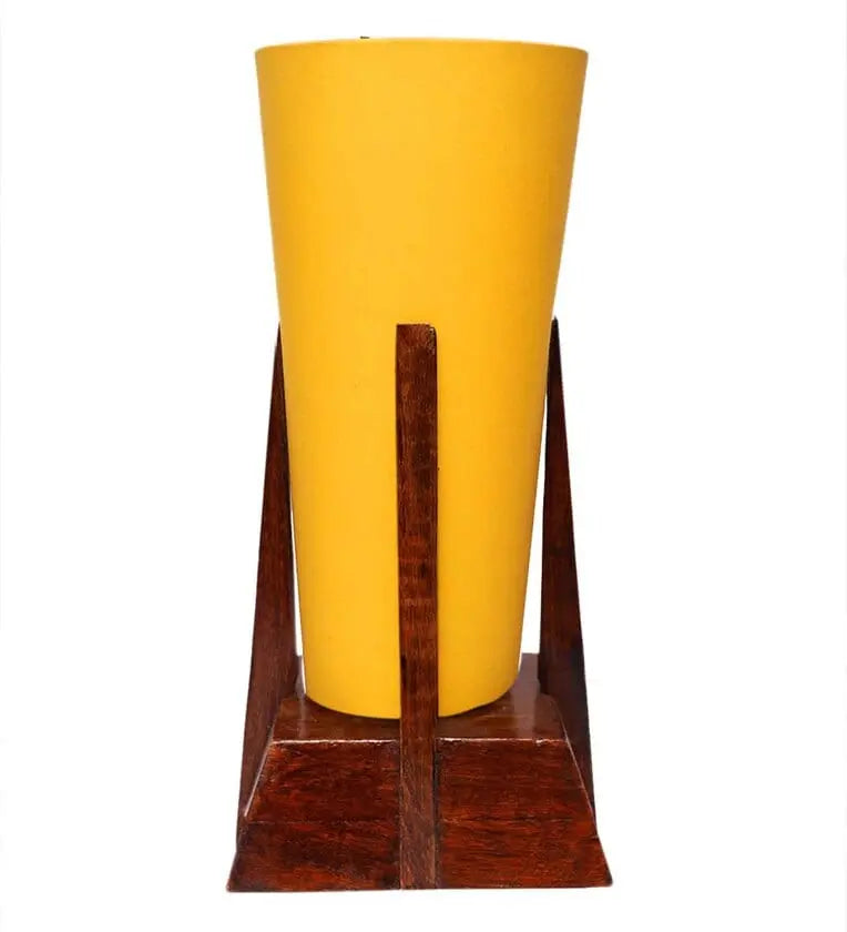 Multicolor Cotton Lamp on a Wood Base DECORMANTRA