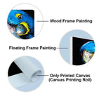 Blue Parrots Pastel Art Wall Painting - Decor Mantra 