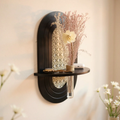 Cane Wall Shelf with Testube Vase HARSHITA CRAFT