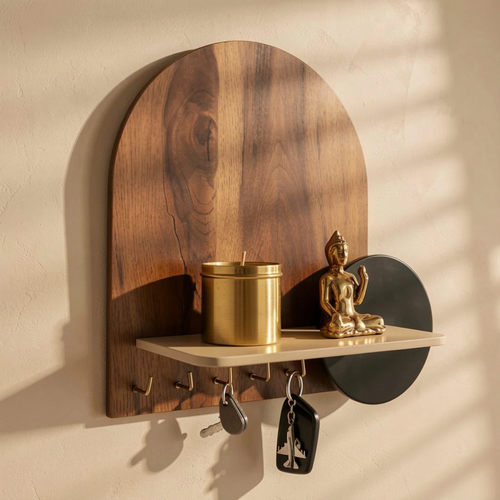 Arch Wall Key Holder with Shelf HARSHITA CRAFT