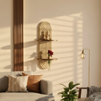 Fluted Arch Dual Shelf Wall Decor HARSHITA CRAFT