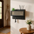 Rattan Key Holder & Wall Shelf HARSHITA CRAFT