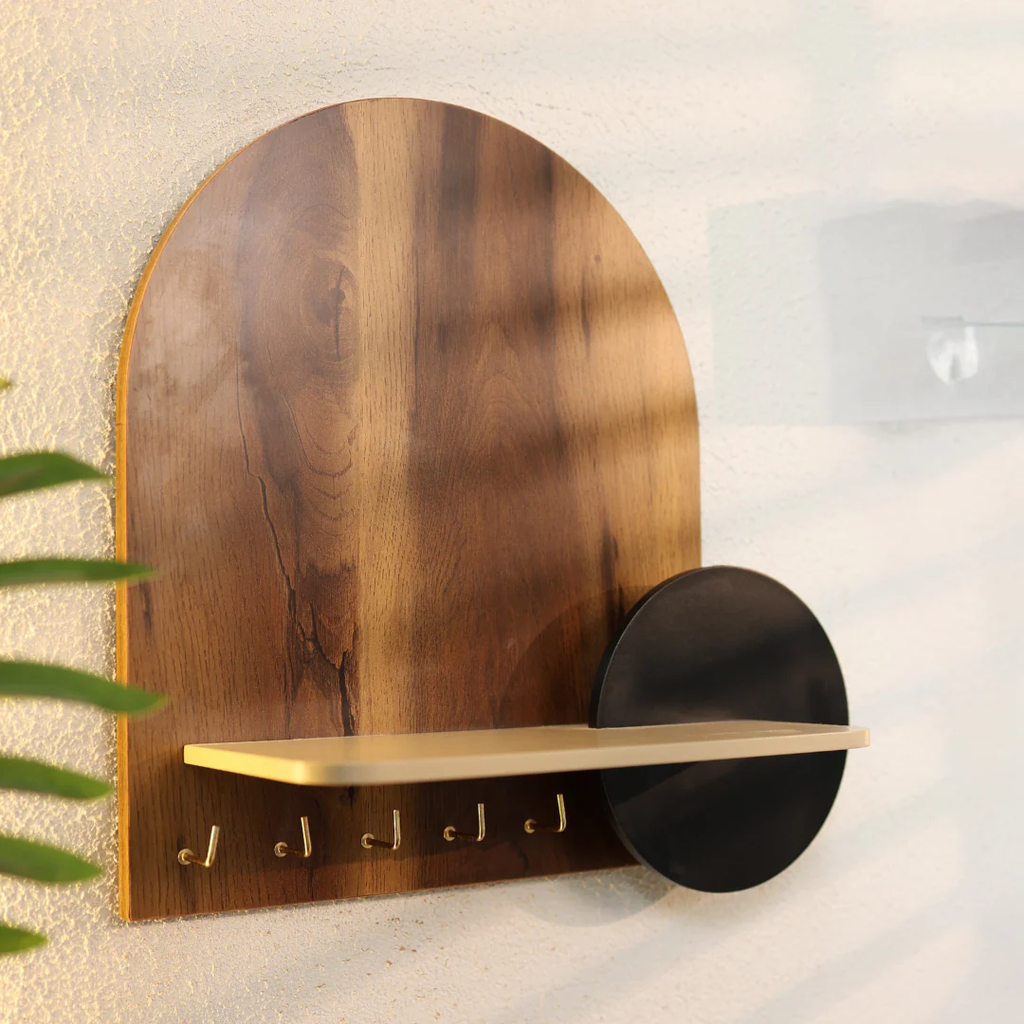 Arch Wall Key Holder with Shelf HARSHITA CRAFT