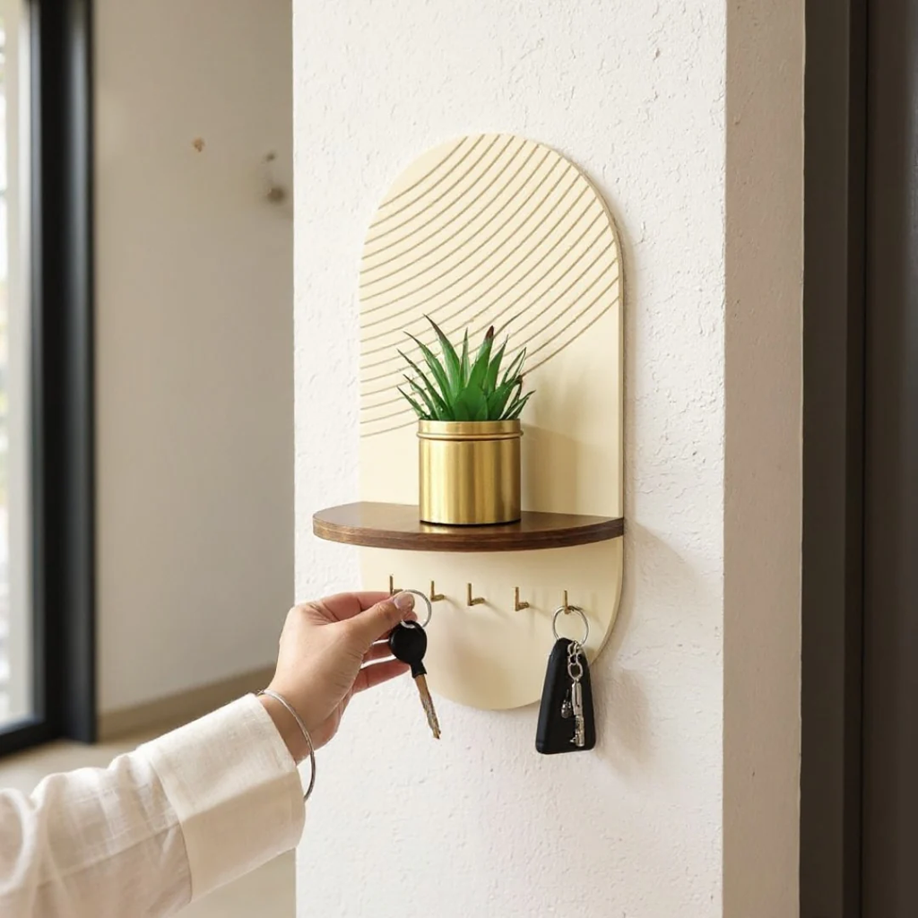 Arch Key Holder with Shelf HARSHITA CRAFT