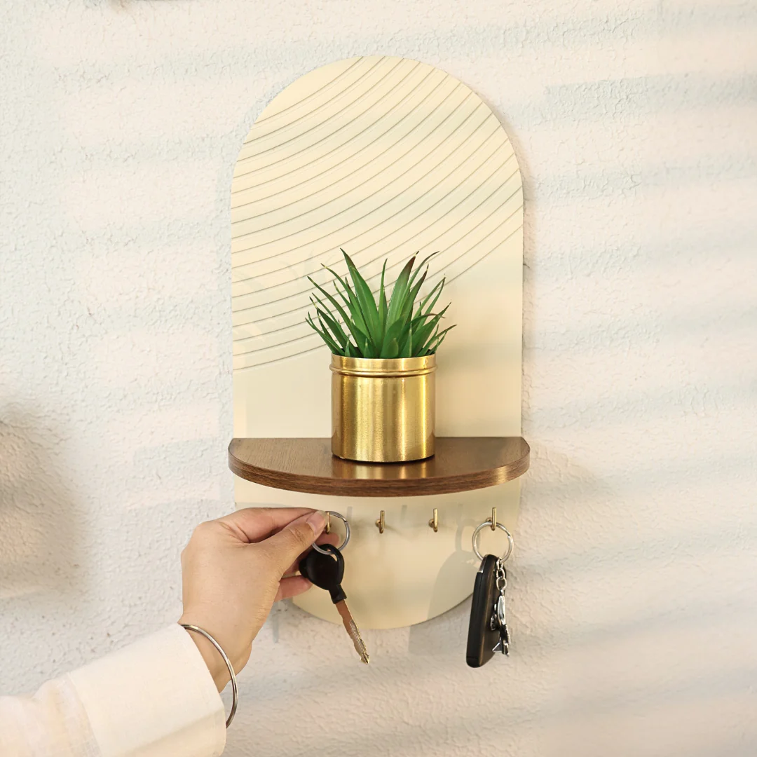 Arch Key Holder with Shelf HARSHITA CRAFT