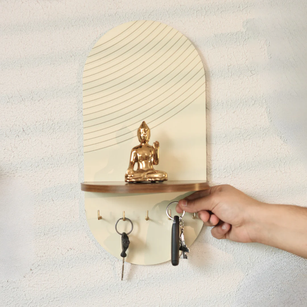 Arch Key Holder with Shelf HARSHITA CRAFT