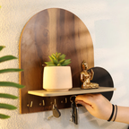 Arch Wall Key Holder with Shelf HARSHITA CRAFT