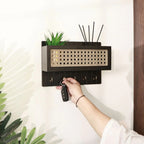 Rattan Key Holder & Wall Shelf HARSHITA CRAFT