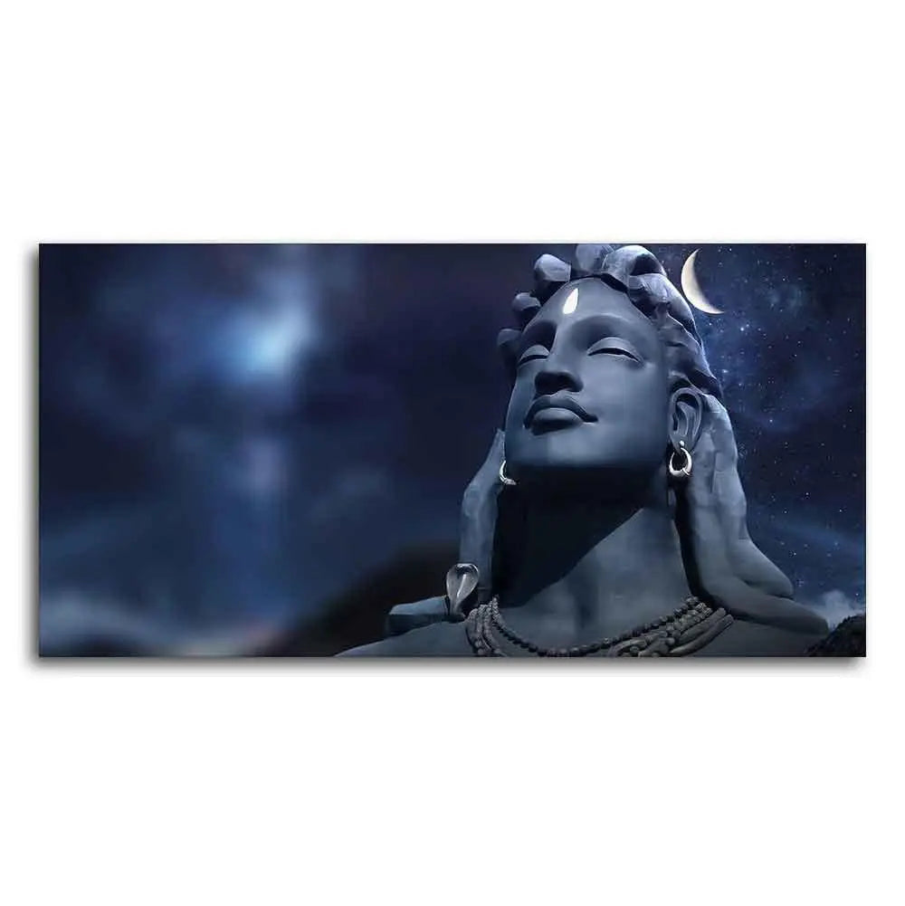 Lord Shiva with Moon on the Head Wall Painting - Decor Mantra 