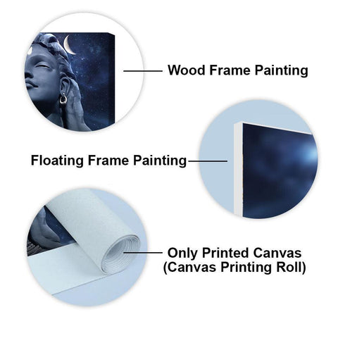 Lord Shiva with Moon on the Head Wall Painting - Decor Mantra 