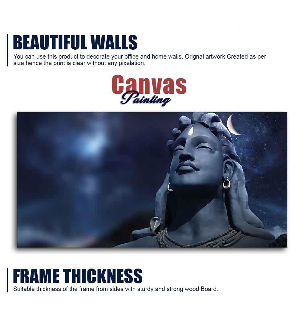 Lord Shiva with Moon on the Head Wall Painting - Decor Mantra 