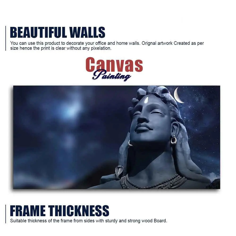 Lord Shiva with Moon on the Head Wall Painting - Decor Mantra 