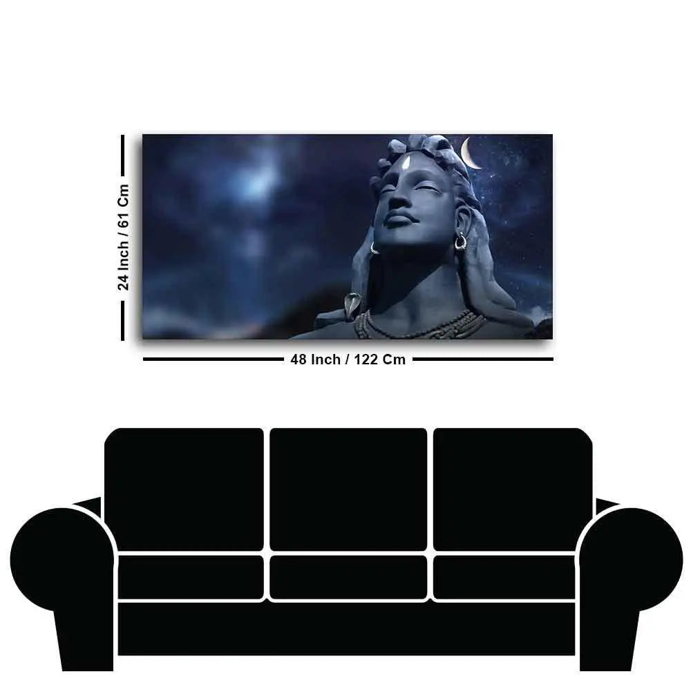 Lord Shiva with Moon on the Head Wall Painting - Decor Mantra 