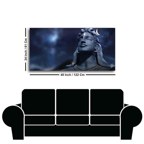 Lord Shiva with Moon on the Head Wall Painting - Decor Mantra 