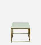 Coffee Table Featuring a Porcelain Top and Matte Gold Finish - Decor Mantra 