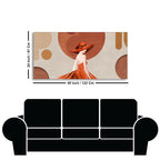 Lady Wearing Orange Hat and Dress Premium Wall Painting Decor Mantra